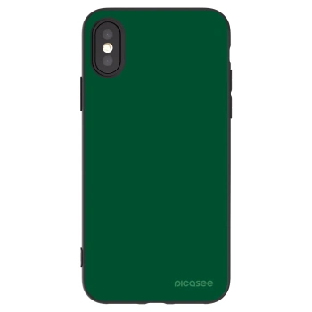 Picasee silikonowe czarne etui na Apple iPhone X/XS - Green Gleam