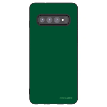 Picasee silikonowe czarne etui na Samsung Galaxy S10 G973 - Green Gleam