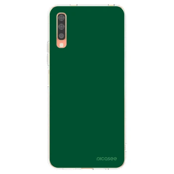 Picasee silikonowe przeźroczyste etui na Samsung Galaxy A70 A705F - Green Gleam