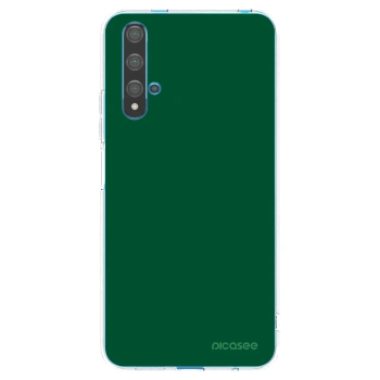 Picasee silikonowe przeźroczyste etui na Huawei Nova 5T - Green Gleam