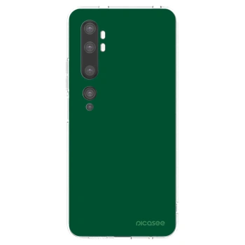 Picasee silikonowe przeźroczyste etui na Xiaomi Mi Note 10 (Pro) - Green Gleam