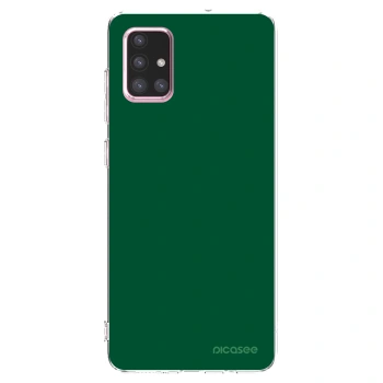 Picasee silikonowe przeźroczyste etui na Samsung Galaxy A71 A715F - Green Gleam