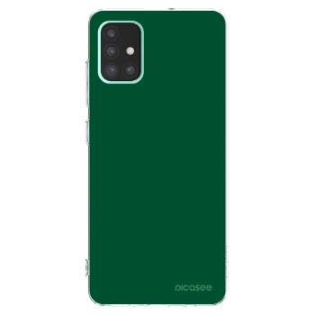 Picasee silikonowe przeźroczyste etui na Samsung Galaxy A51 A515F - Green Gleam