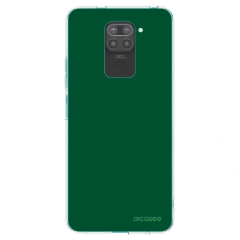 Picasee silikonowe czarne etui na Xiaomi Redmi Note 9 - Green Gleam