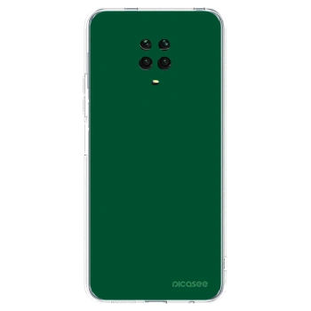 Picasee silikonowe przeźroczyste etui na Xiaomi Redmi Note 9S - Green Gleam