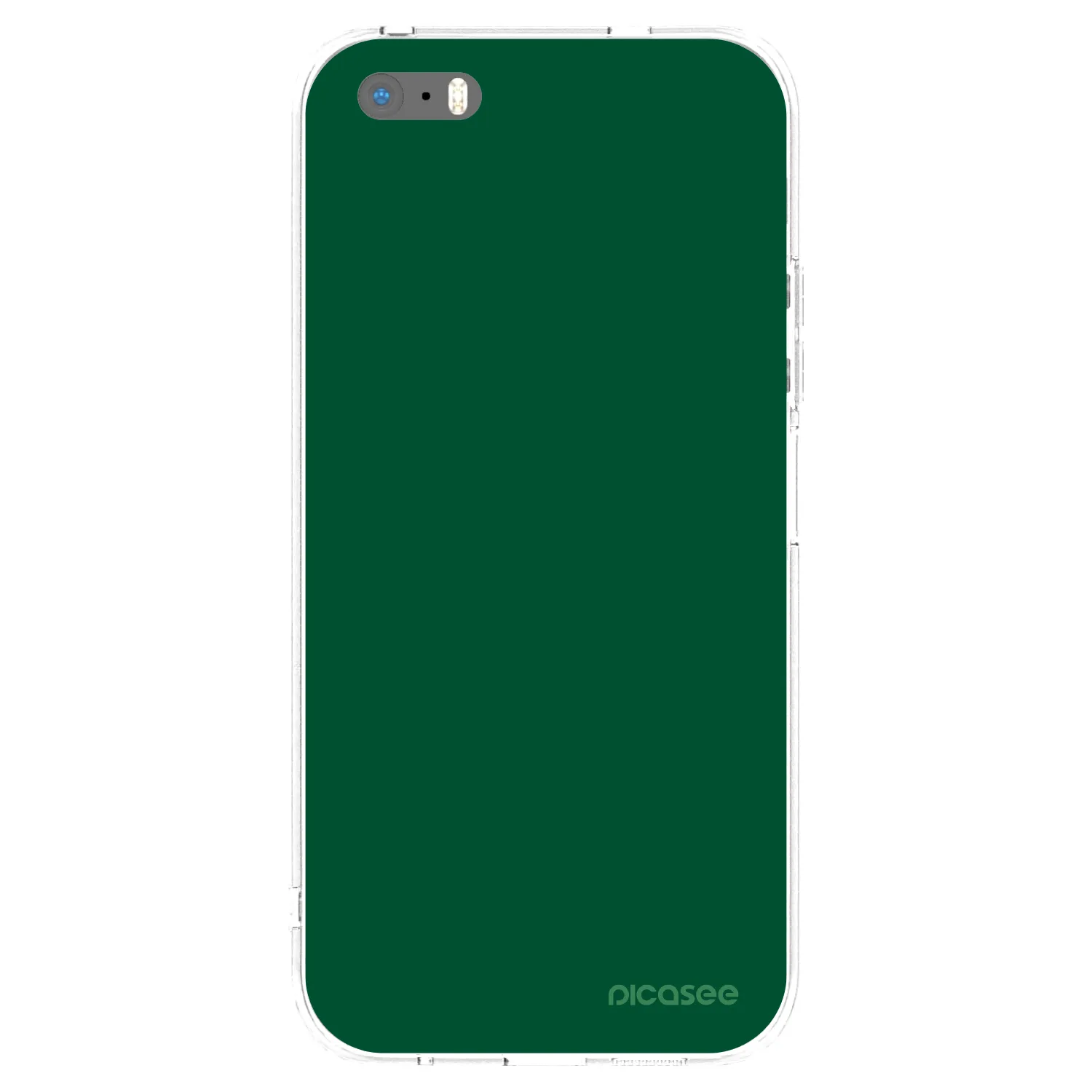 Picasee silikonowe przeźroczyste etui na Apple iPhone 5/5S/SE - Green Gleam
