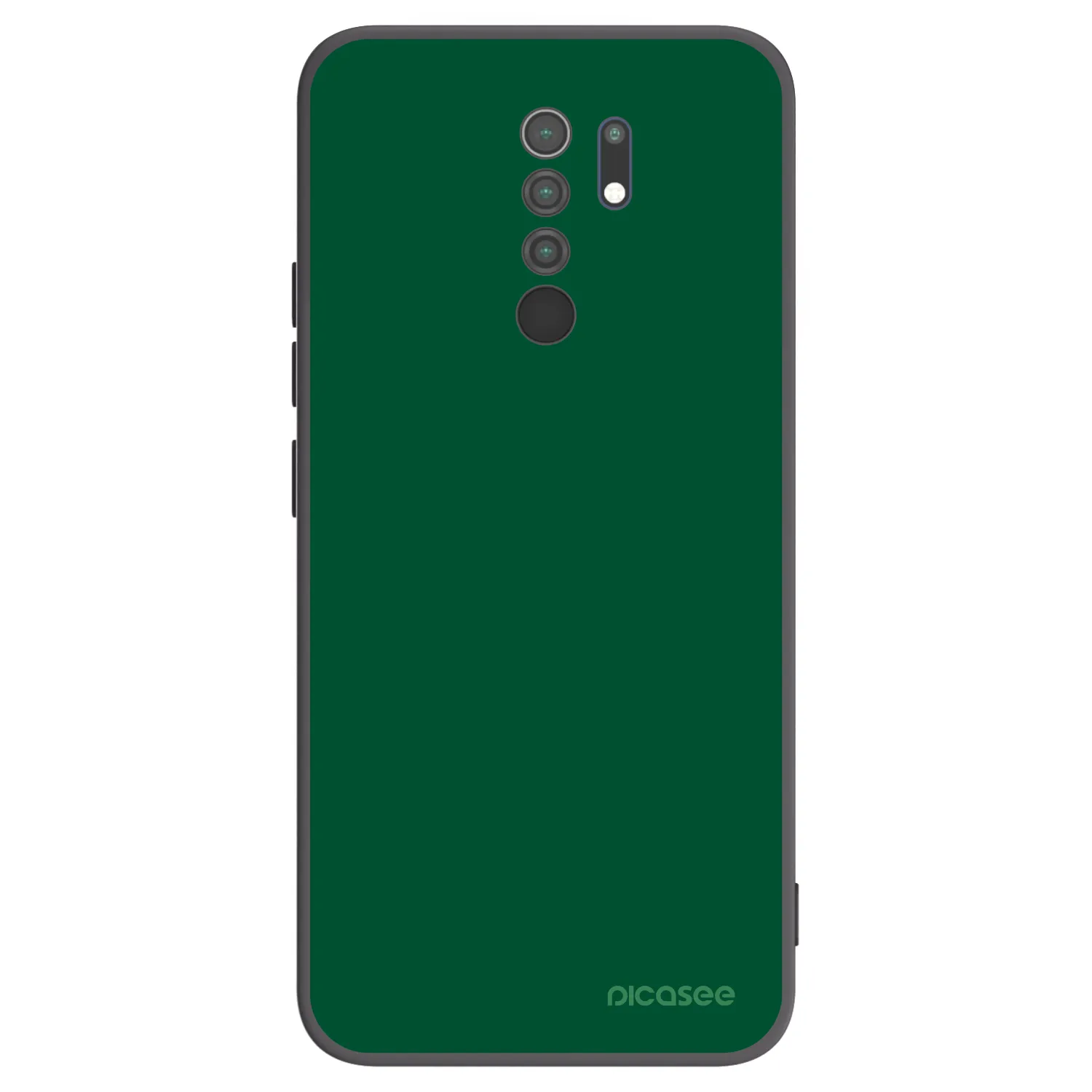 Picasee silikonowe czarne etui na Xiaomi Redmi 9 - Green Gleam
