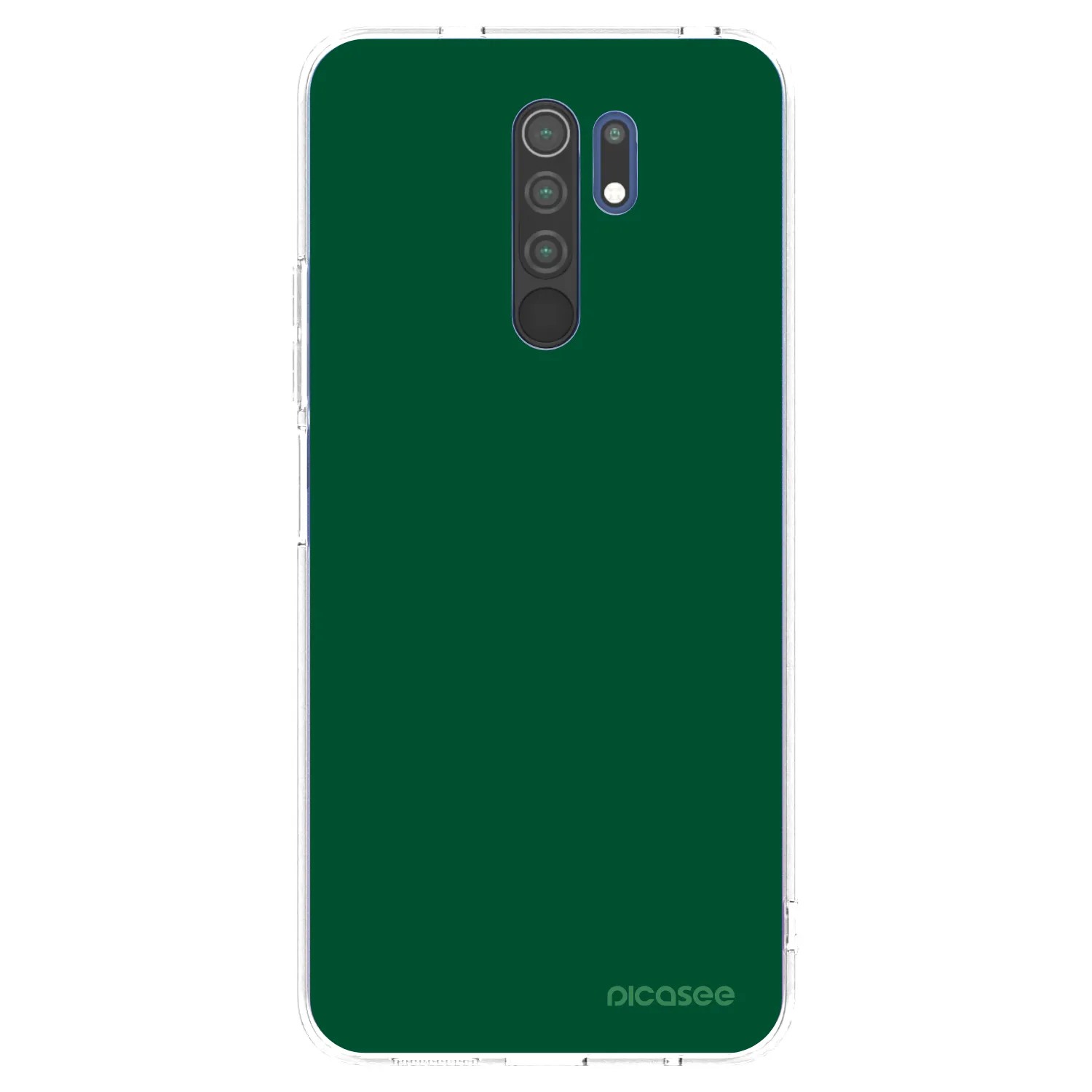 Picasee silikonowe przeźroczyste etui na Xiaomi Redmi 9 - Green Gleam