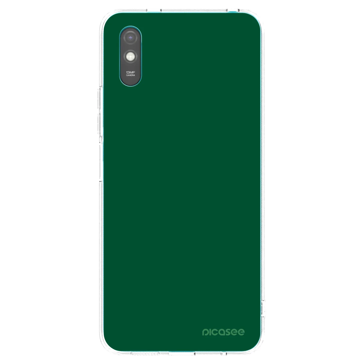 Picasee silikonowe przeźroczyste etui na Xiaomi Redmi 9A - Green Gleam