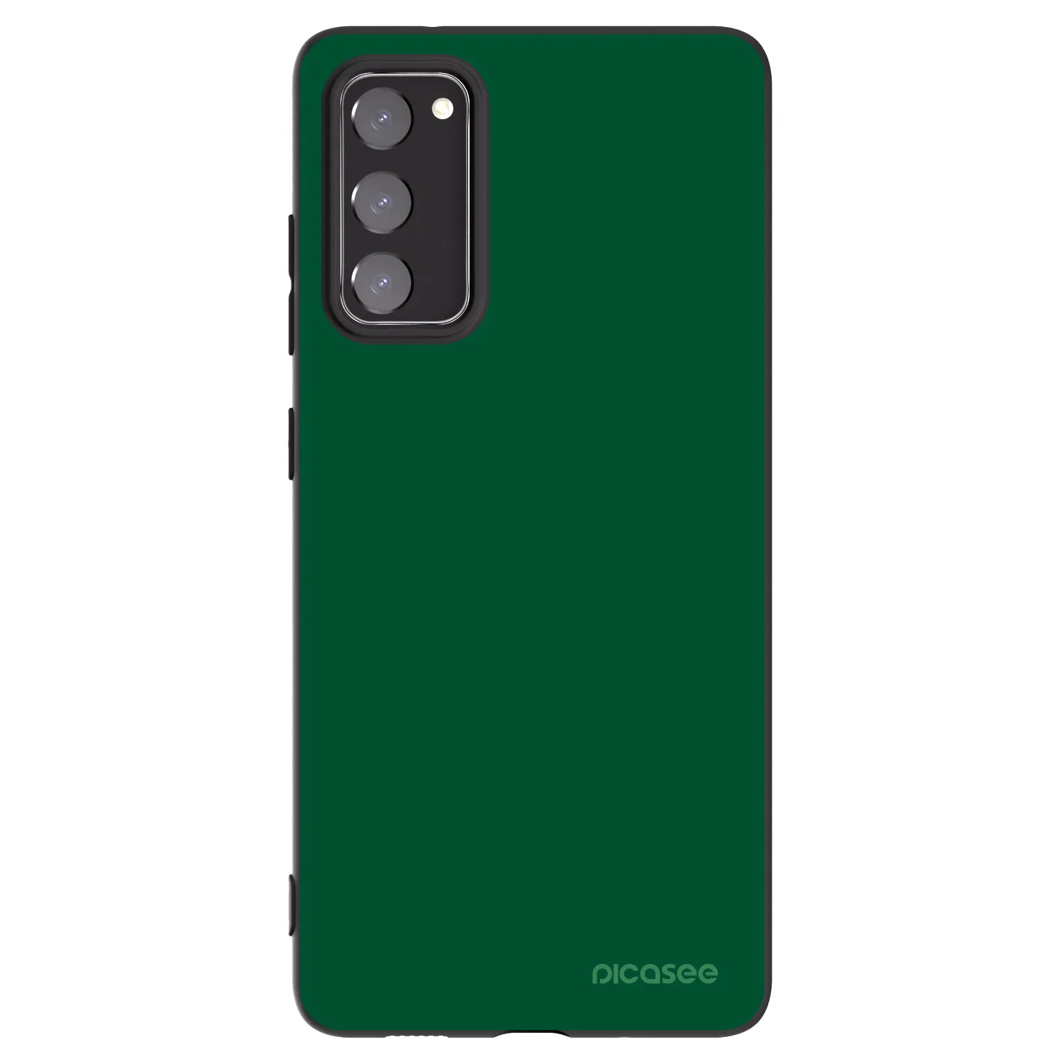 Picasee silikonowe czarne etui na Samsung Galaxy S20 FE - Green Gleam