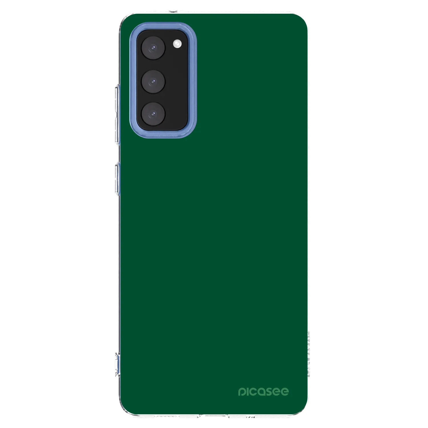 Picasee silikonowe przeźroczyste etui na Samsung Galaxy S20 FE - Green Gleam