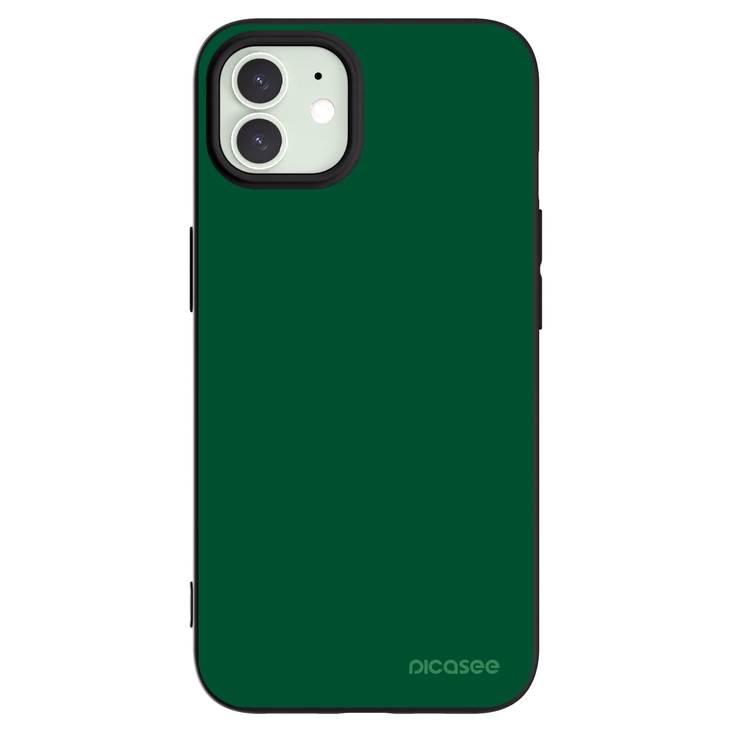 Picasee silikonowe czarne etui na Apple iPhone 12 - Green Gleam