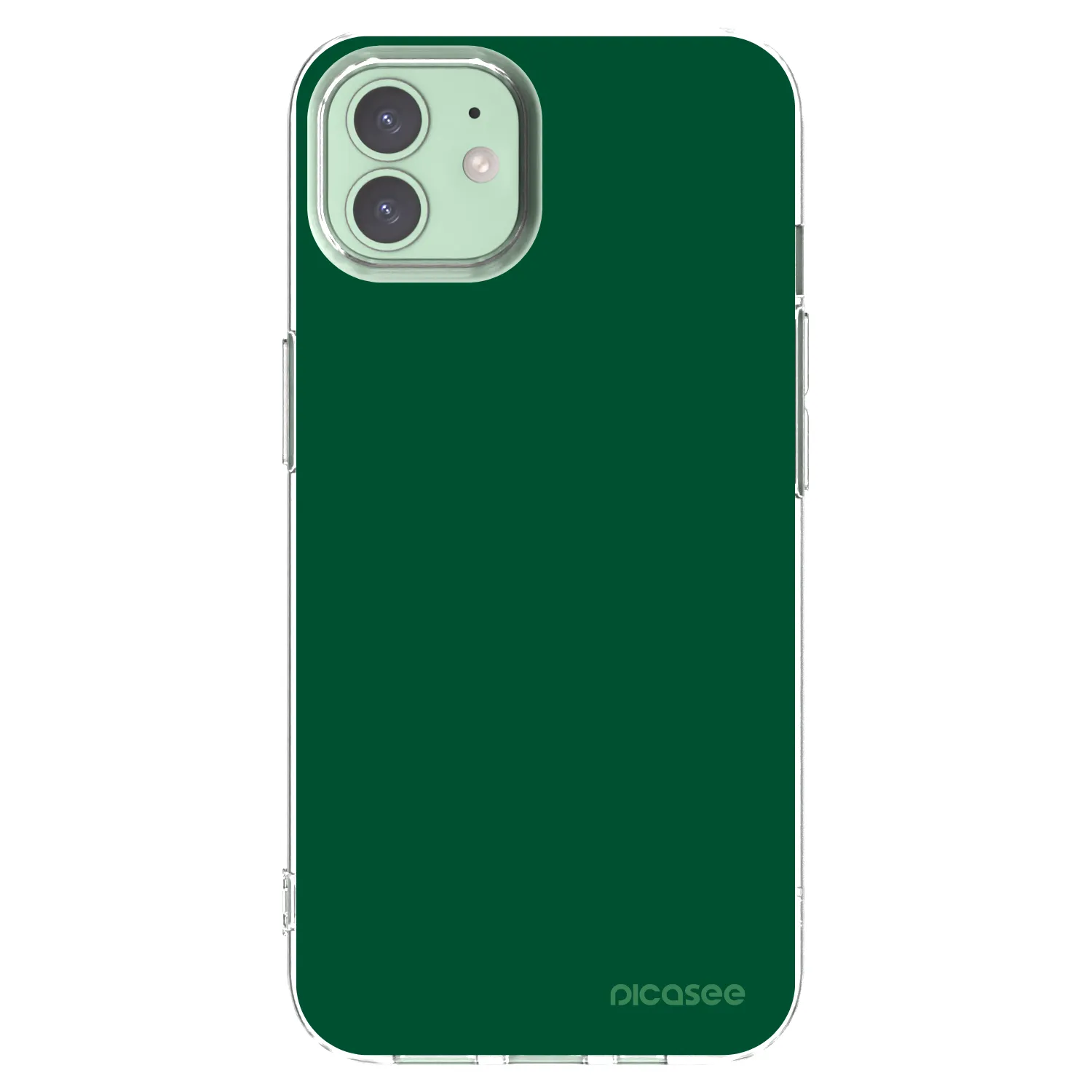 Picasee silikonowe przeźroczyste etui na Apple iPhone 12 Pro - Green Gleam