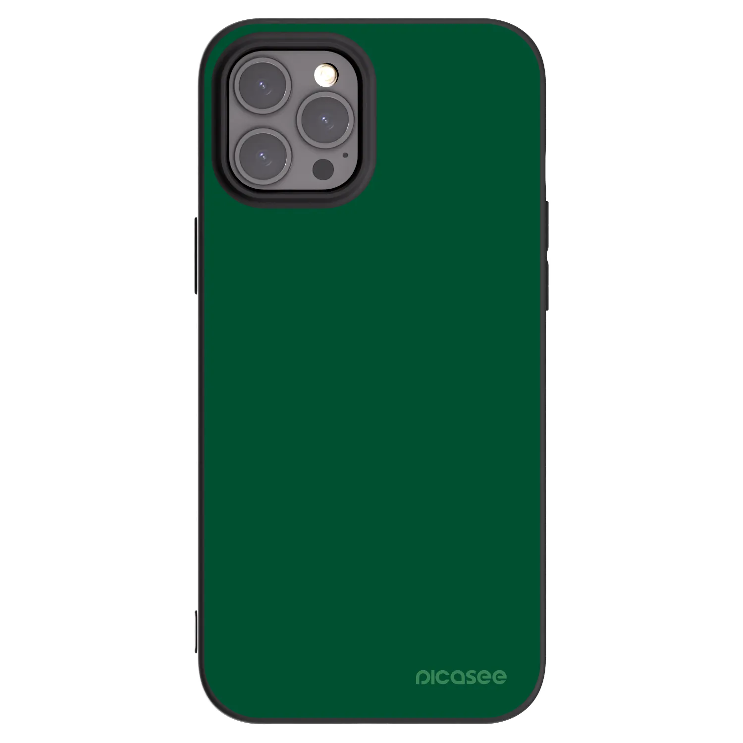 Picasee silikonowe czarne etui na Apple iPhone 12 Pro Max - Green Gleam