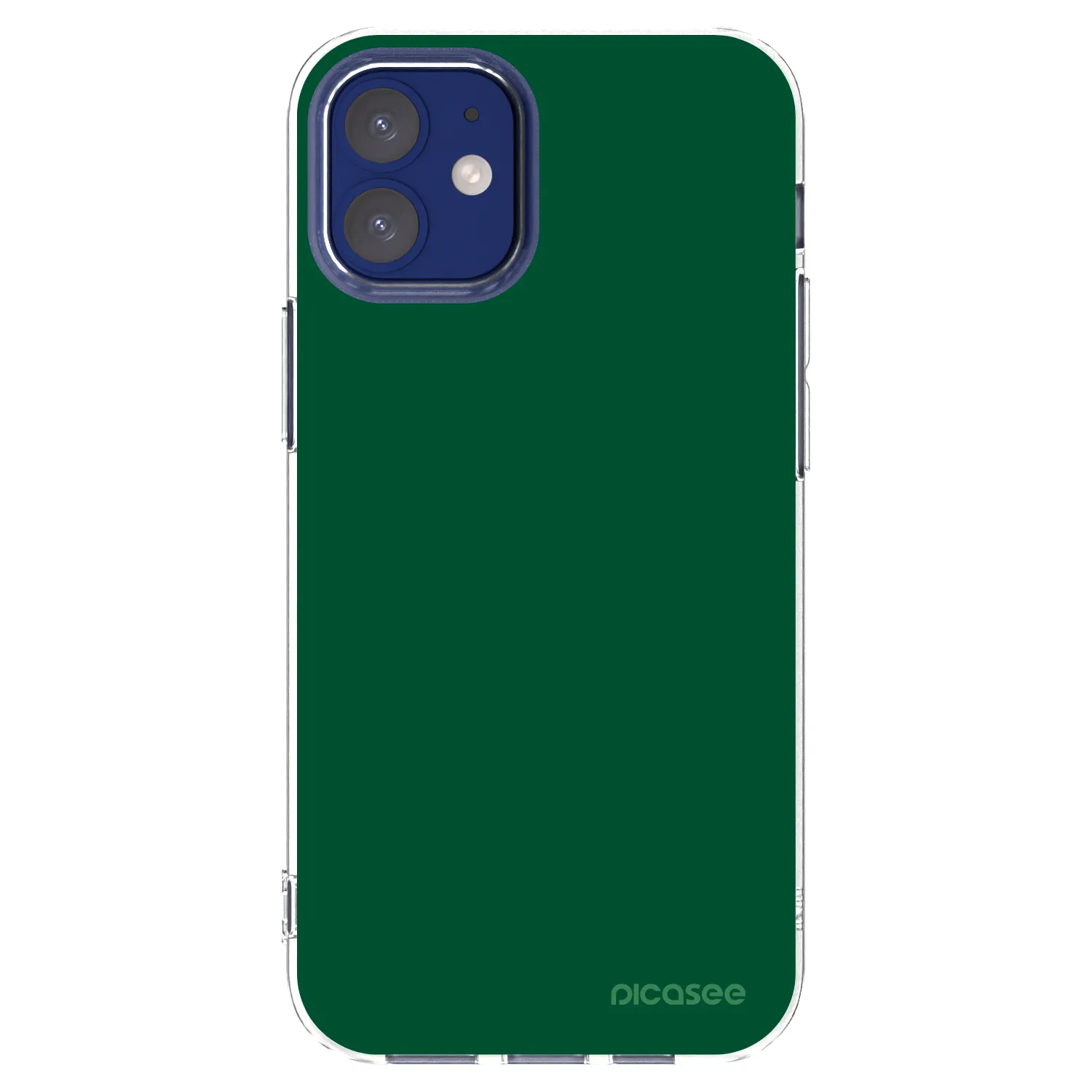 Picasee silikonowe przeźroczyste etui na Apple iPhone 12 mini - Green Gleam