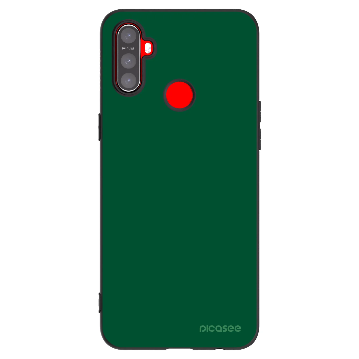 Picasee silikonowe czarne etui na Realme C3 - Green Gleam