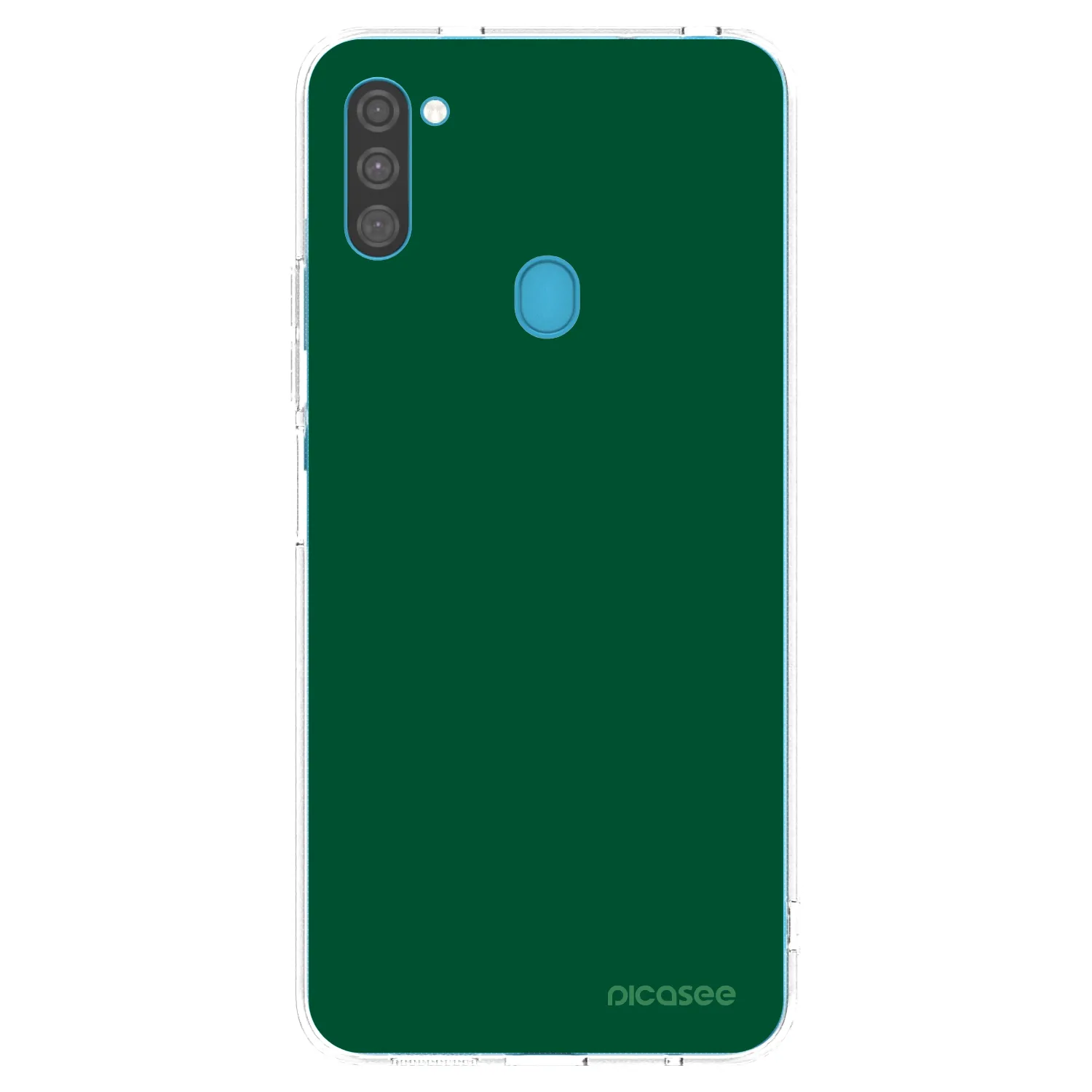 Picasee silikonowe przeźroczyste etui na Samsung Galaxy M11 - Green Gleam