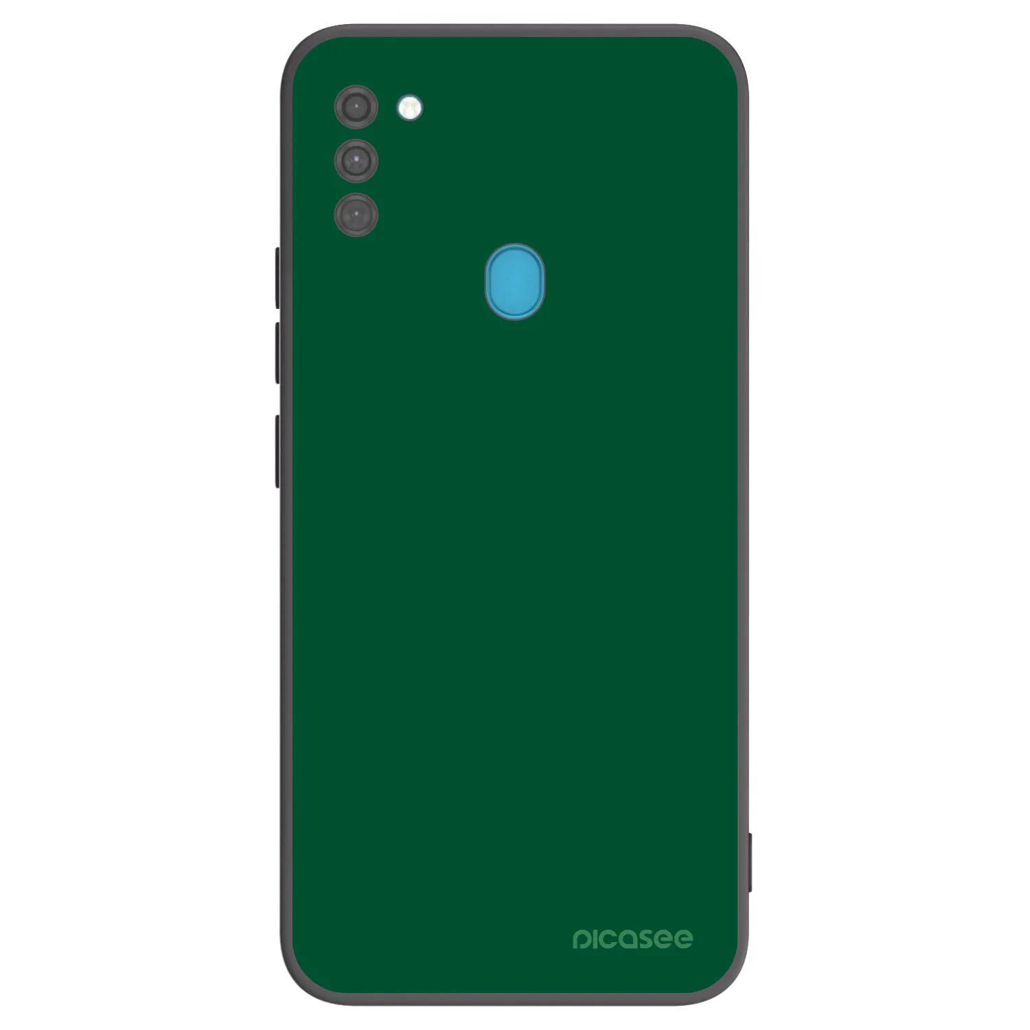 Picasee silikonowe czarne etui na Samsung Galaxy M11 - Green Gleam