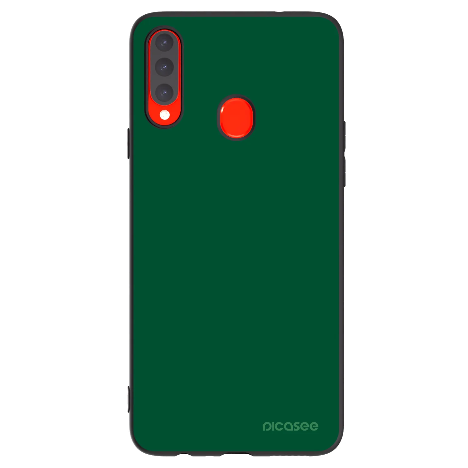 Picasee silikonowe czarne etui na Samsung Galaxy A20s - Green Gleam