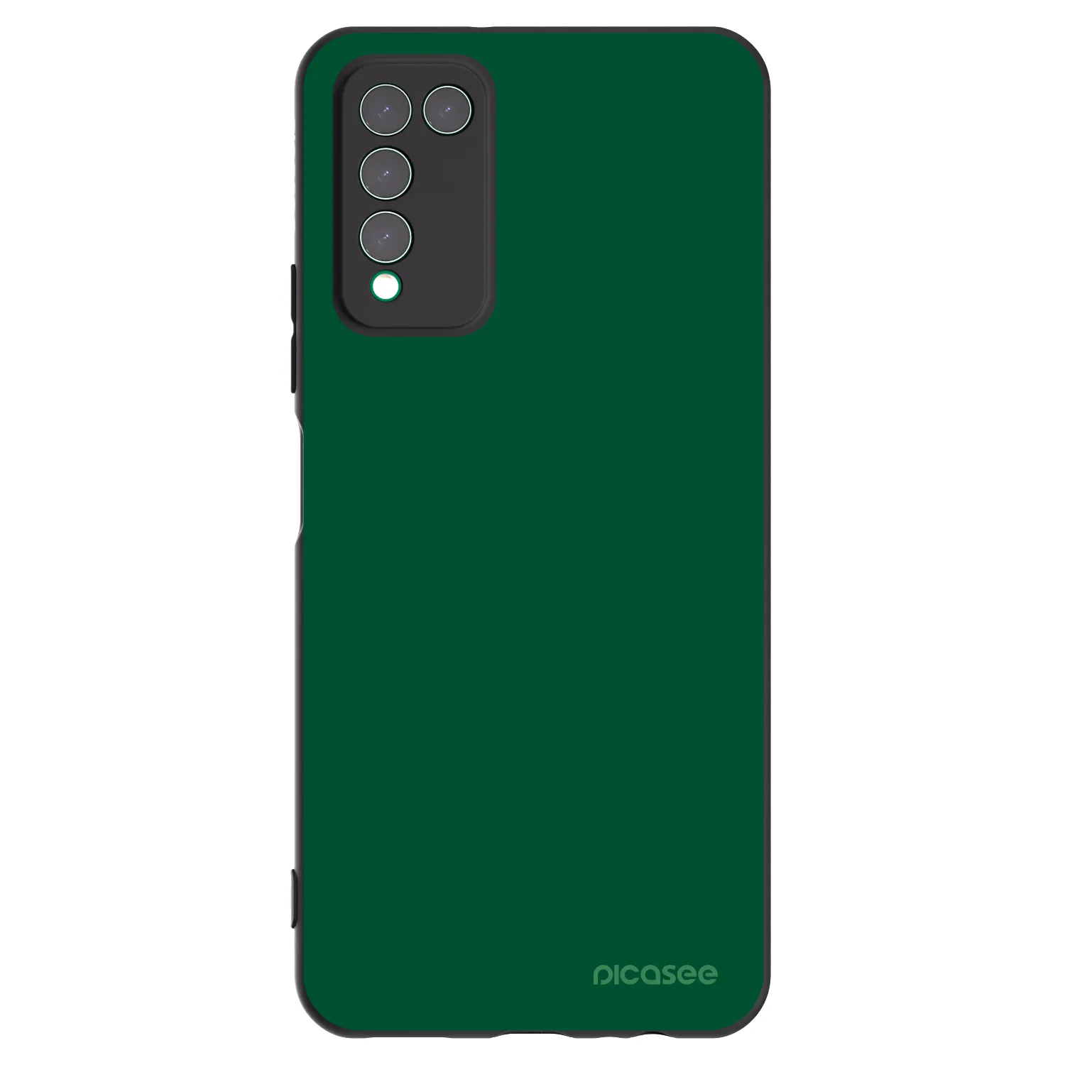 Picasee silikonowe czarne etui na Honor 10X Lite - Green Gleam