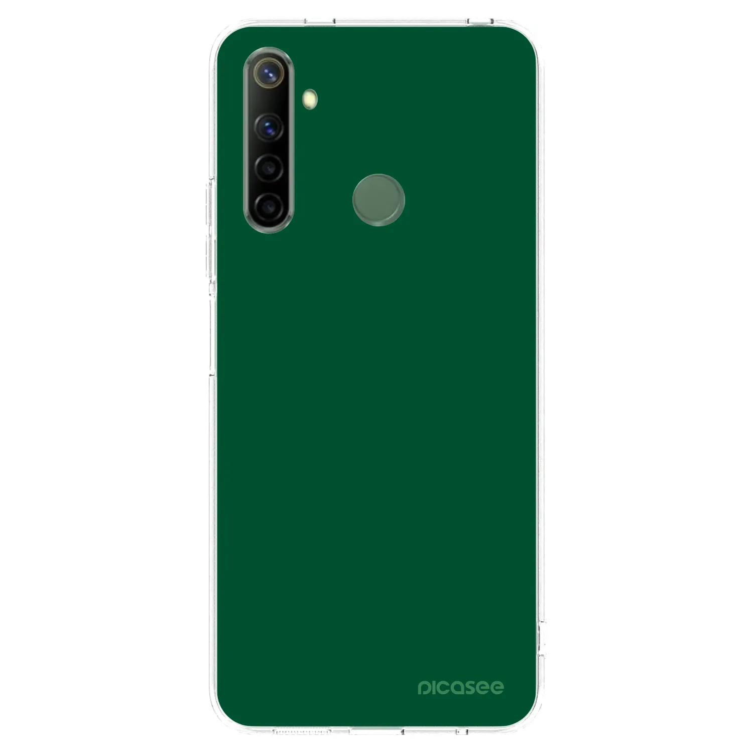 Picasee silikonowe przeźroczyste etui na Realme 6i - Green Gleam