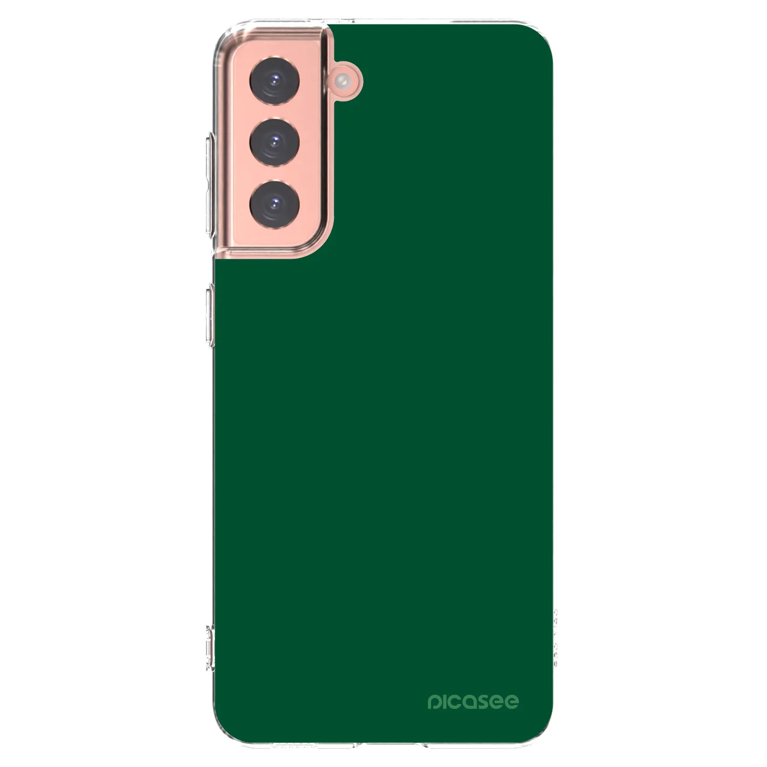 Picasee silikonowe przeźroczyste etui na Samsung Galaxy S21 5G G991B - Green Gleam