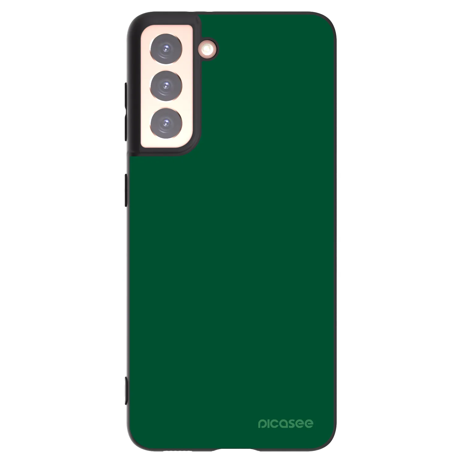 Picasee silikonowe czarne etui na Samsung Galaxy S21 5G G991B - Green Gleam