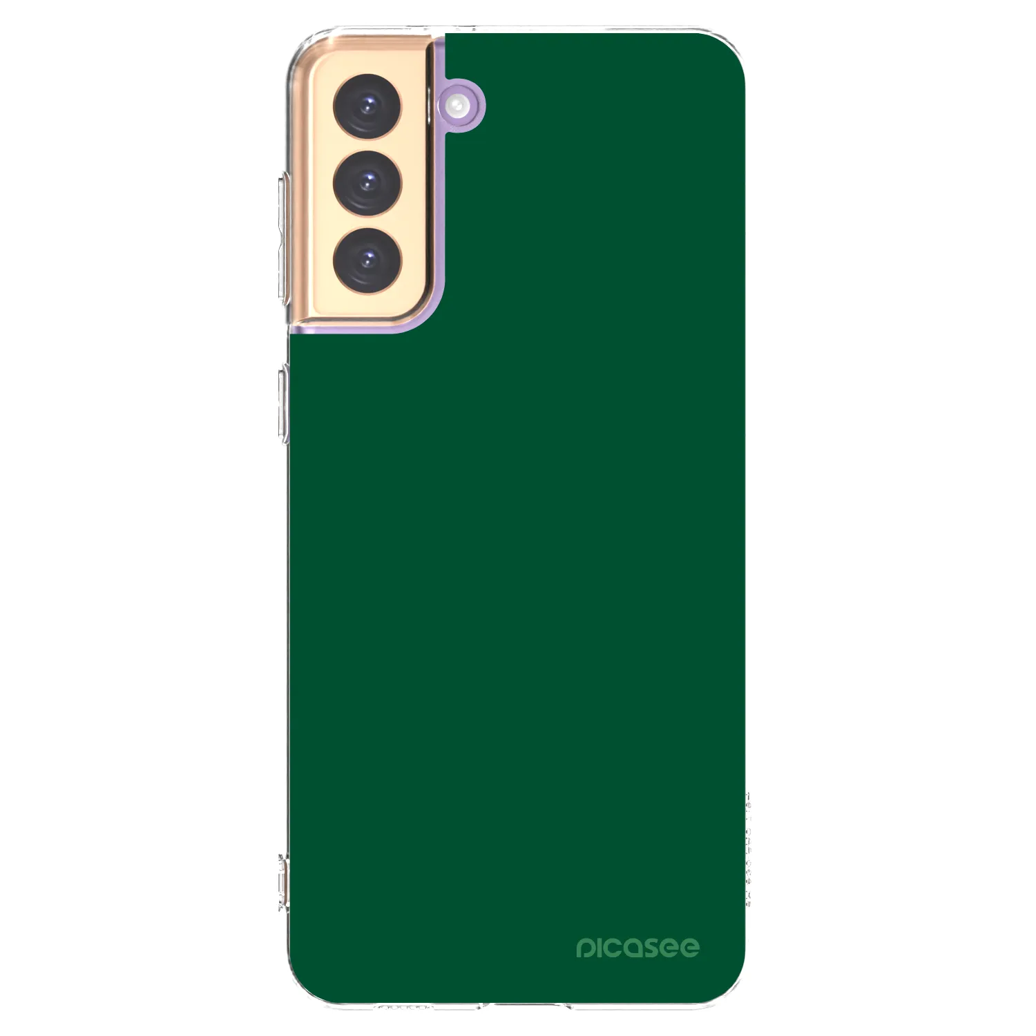 Picasee silikonowe przeźroczyste etui na Samsung Galaxy S21+ 5G G996F - Green Gleam