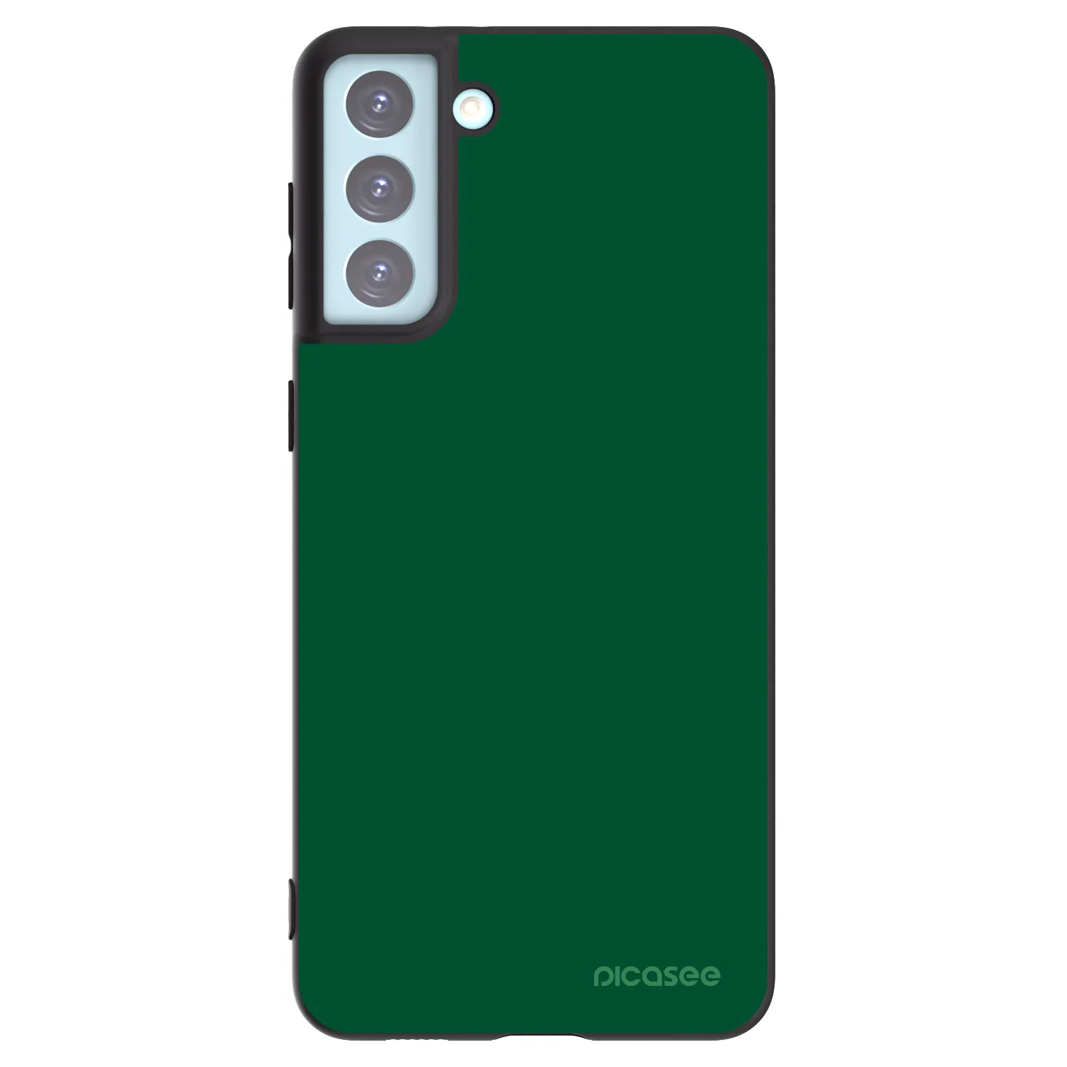 Picasee silikonowe czarne etui na Samsung Galaxy S21+ 5G G996F - Green Gleam