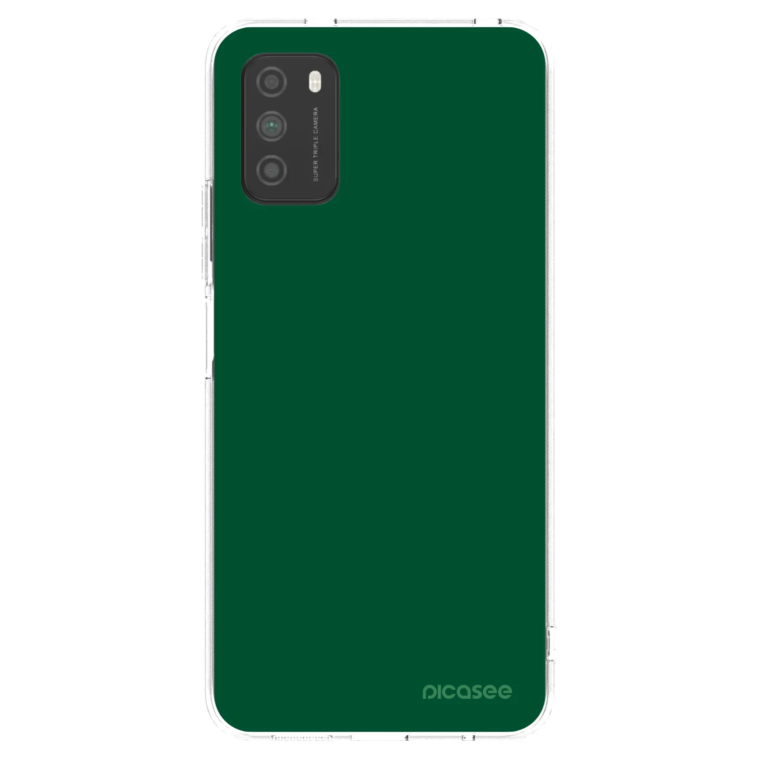 Picasee silikonowe przeźroczyste etui na Xiaomi Poco M3 - Green Gleam