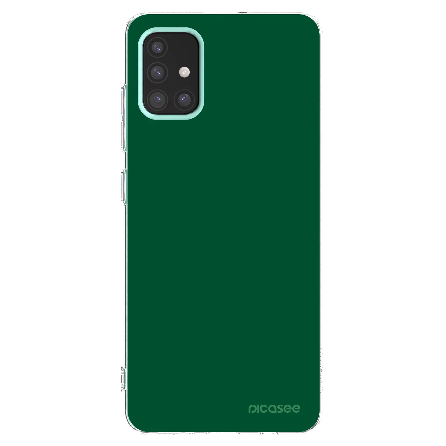 Picasee silikonowe przeźroczyste etui na Samsung Galaxy M31s - Green Gleam
