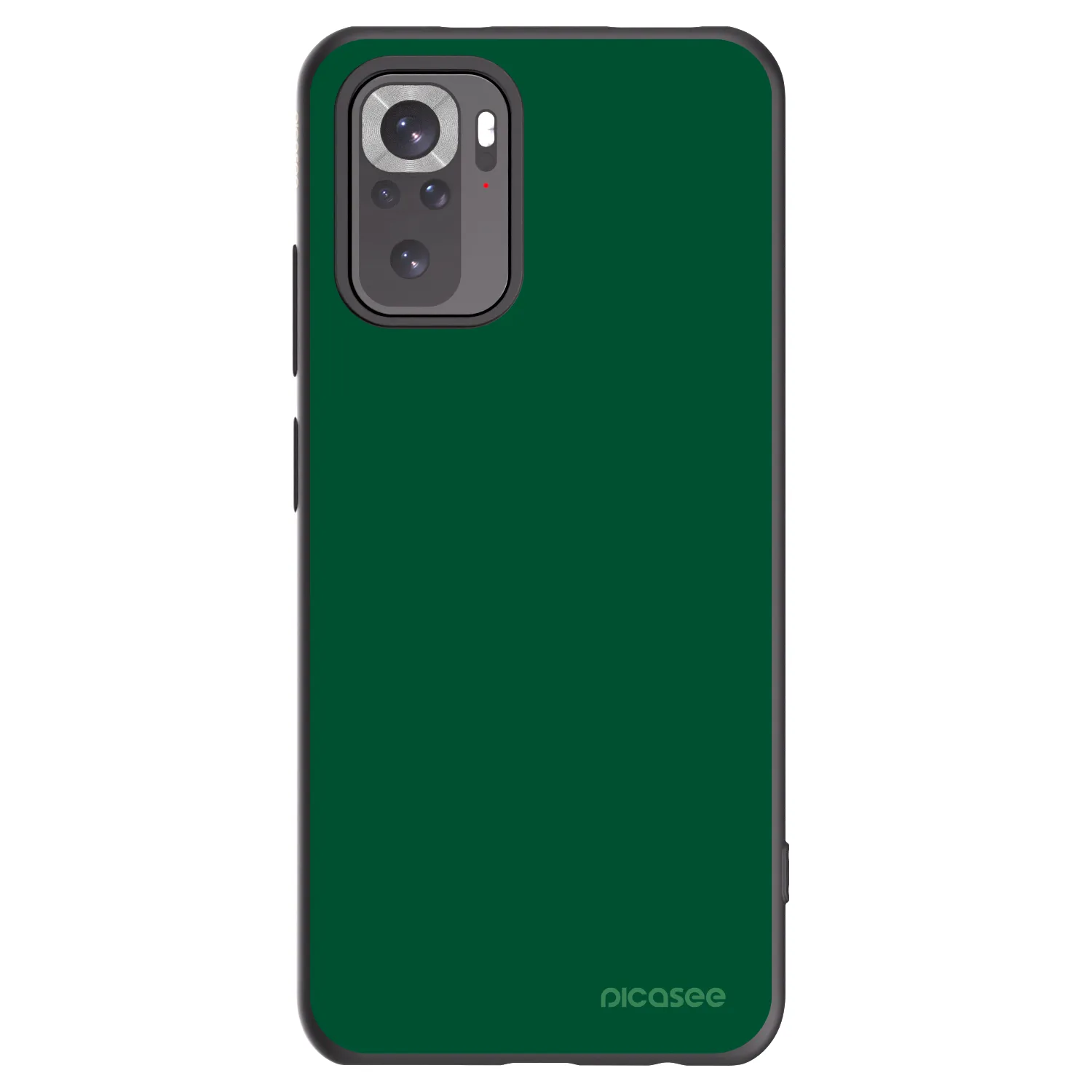 Picasee silikonowe czarne etui na Xiaomi Redmi Note 10 - Green Gleam