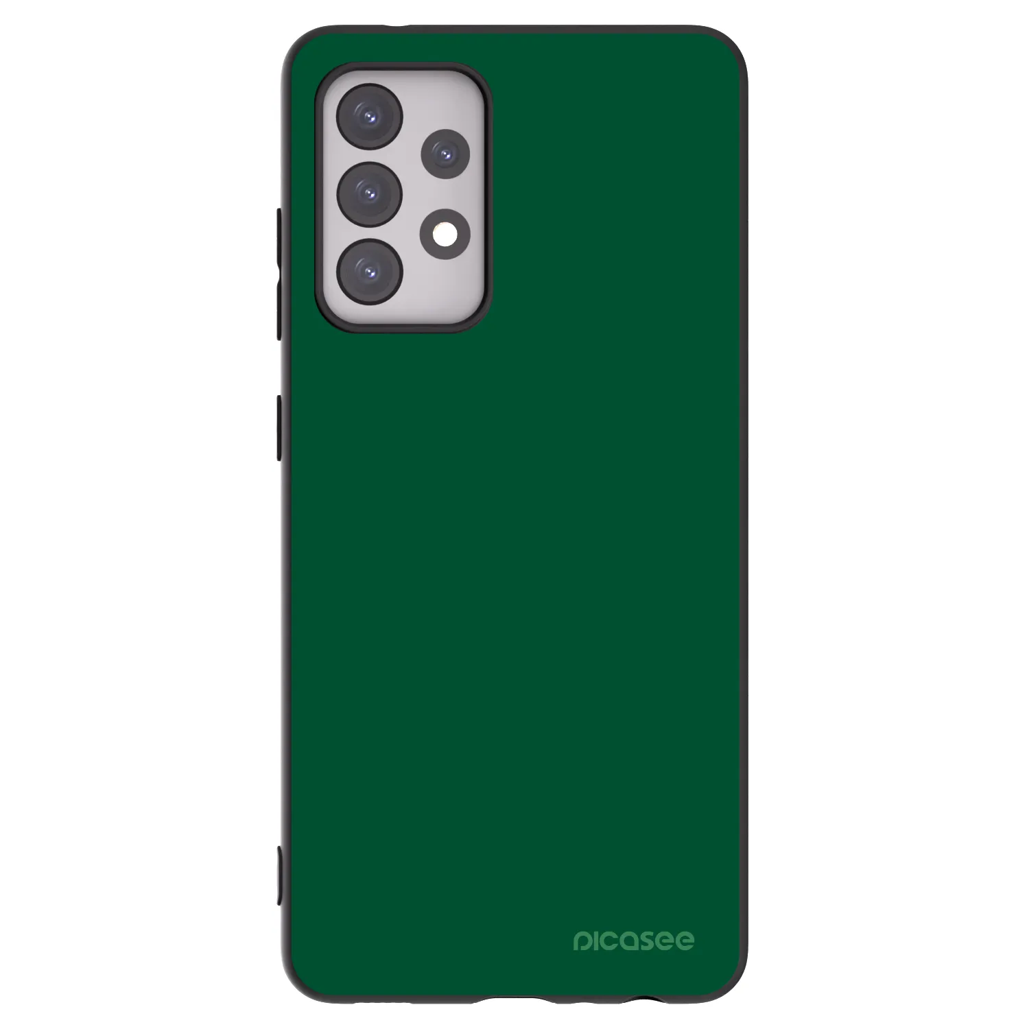 Picasee silikonowe czarne etui na Samsung Galaxy A52 5G A525F - Green Gleam