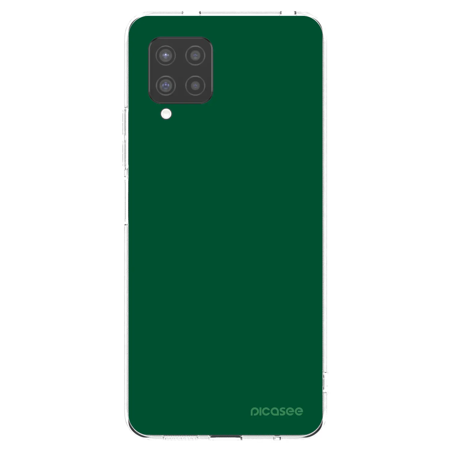 Picasee silikonowe przeźroczyste etui na Samsung Galaxy A42 A426B - Green Gleam