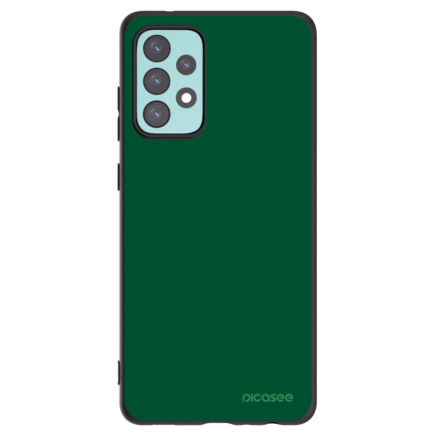 Picasee silikonowe czarne etui na Samsung Galaxy A72 A725F - Green Gleam