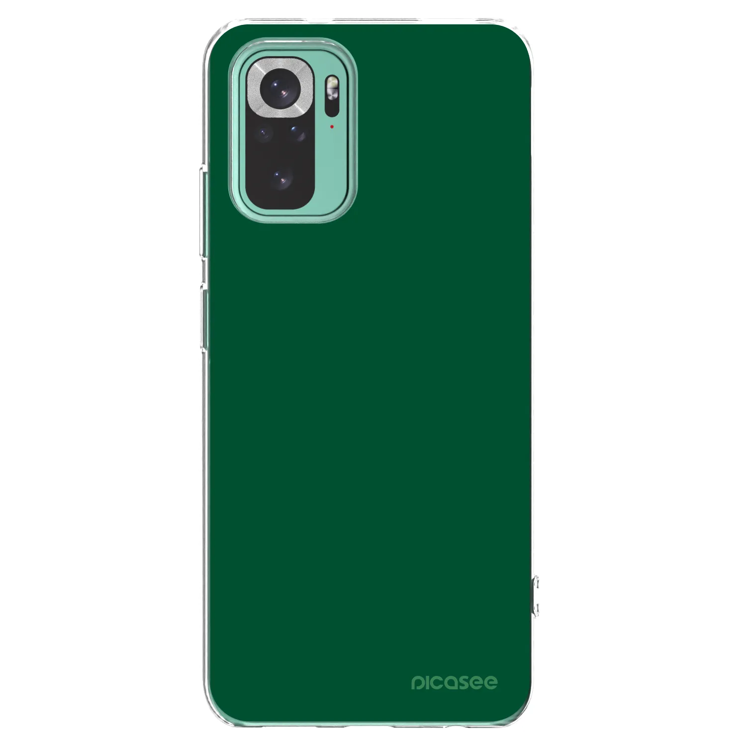 Picasee silikonowe przeźroczyste etui na Xiaomi Redmi Note 10 Pro - Green Gleam