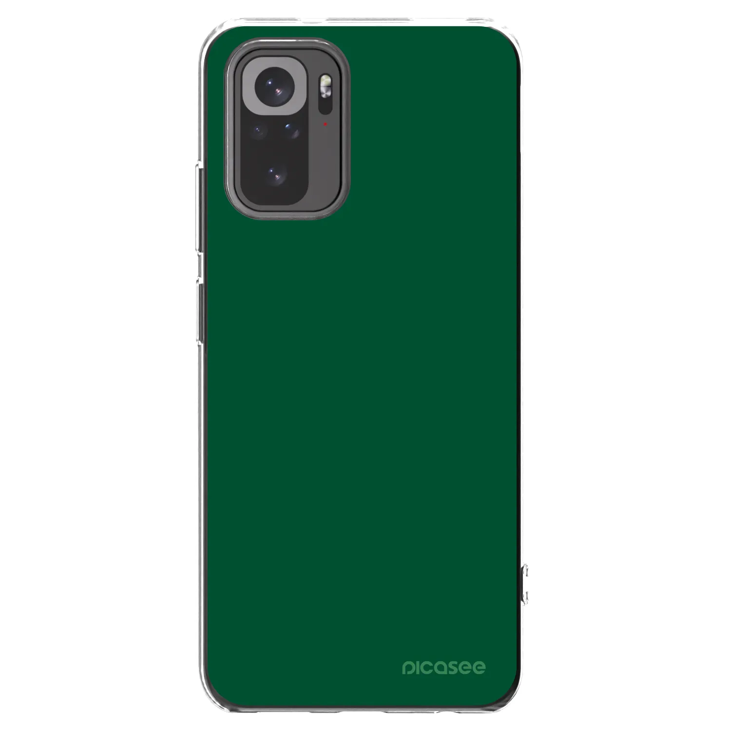Picasee silikonowe przeźroczyste etui na Xiaomi Redmi Note 10S - Green Gleam