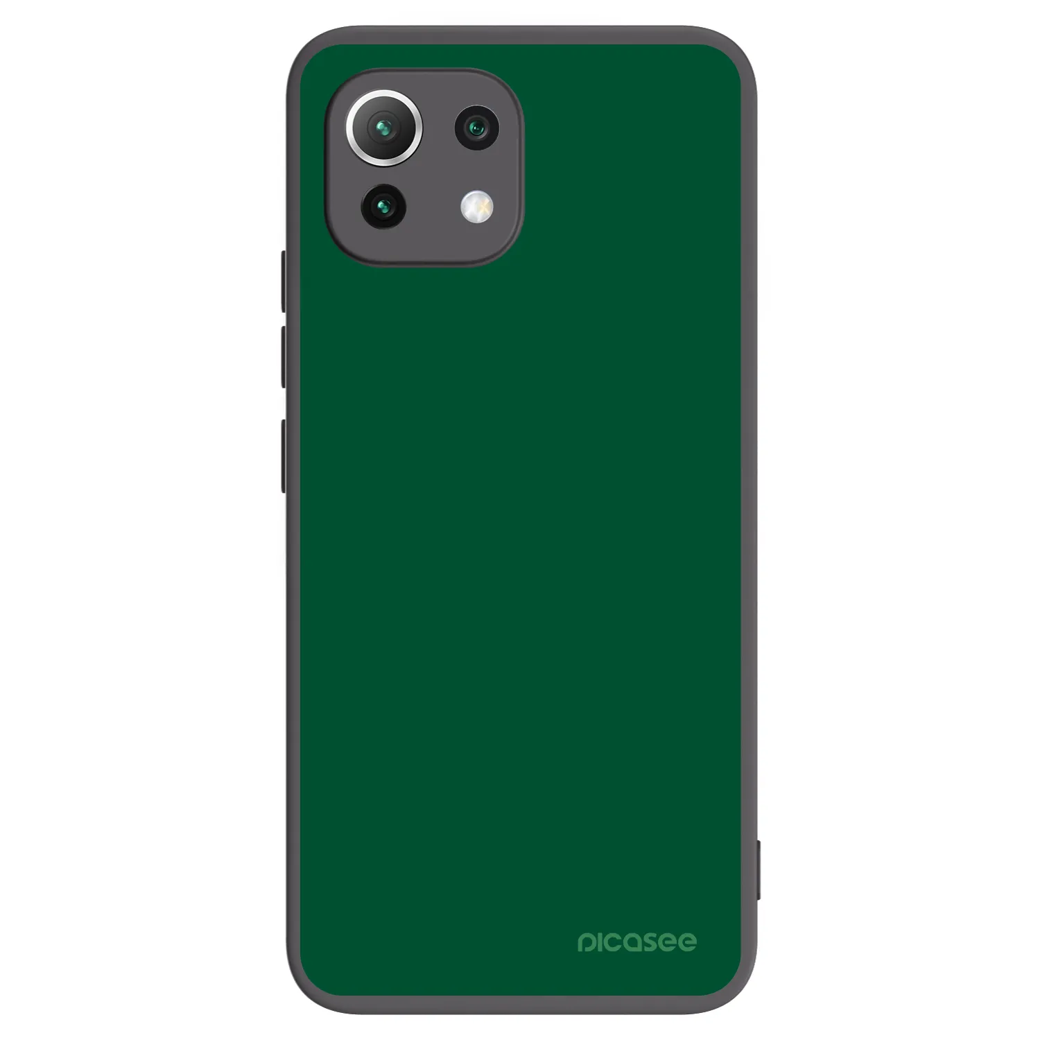 Picasee silikonowe czarne etui na Xiaomi Mi 11 Lite - Green Gleam