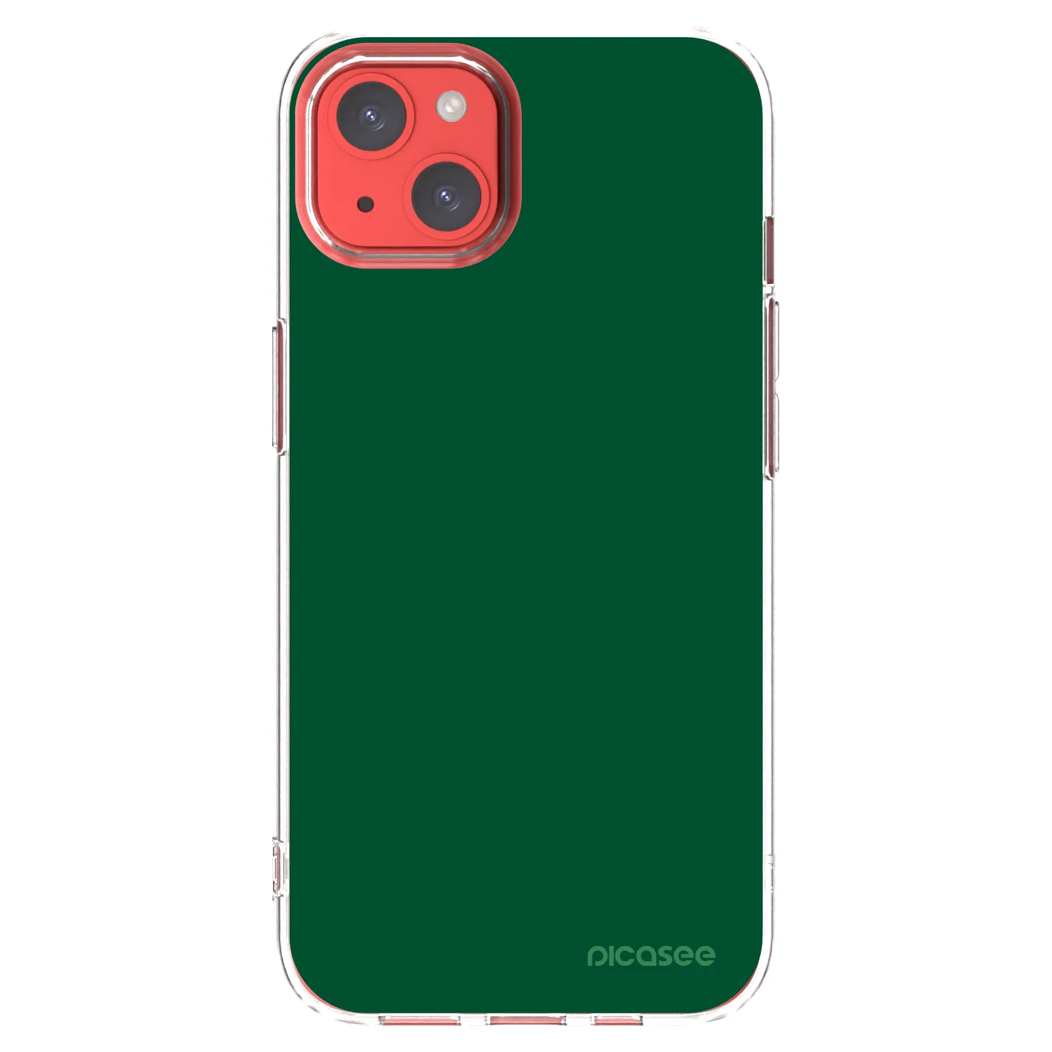 Picasee silikonowe przeźroczyste etui na Apple iPhone 13 - Green Gleam