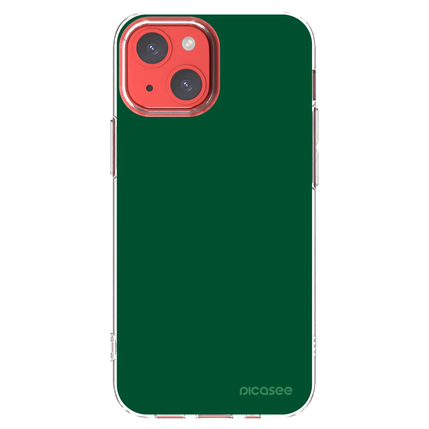 Picasee silikonowe przeźroczyste etui na Apple iPhone 13 mini - Green Gleam