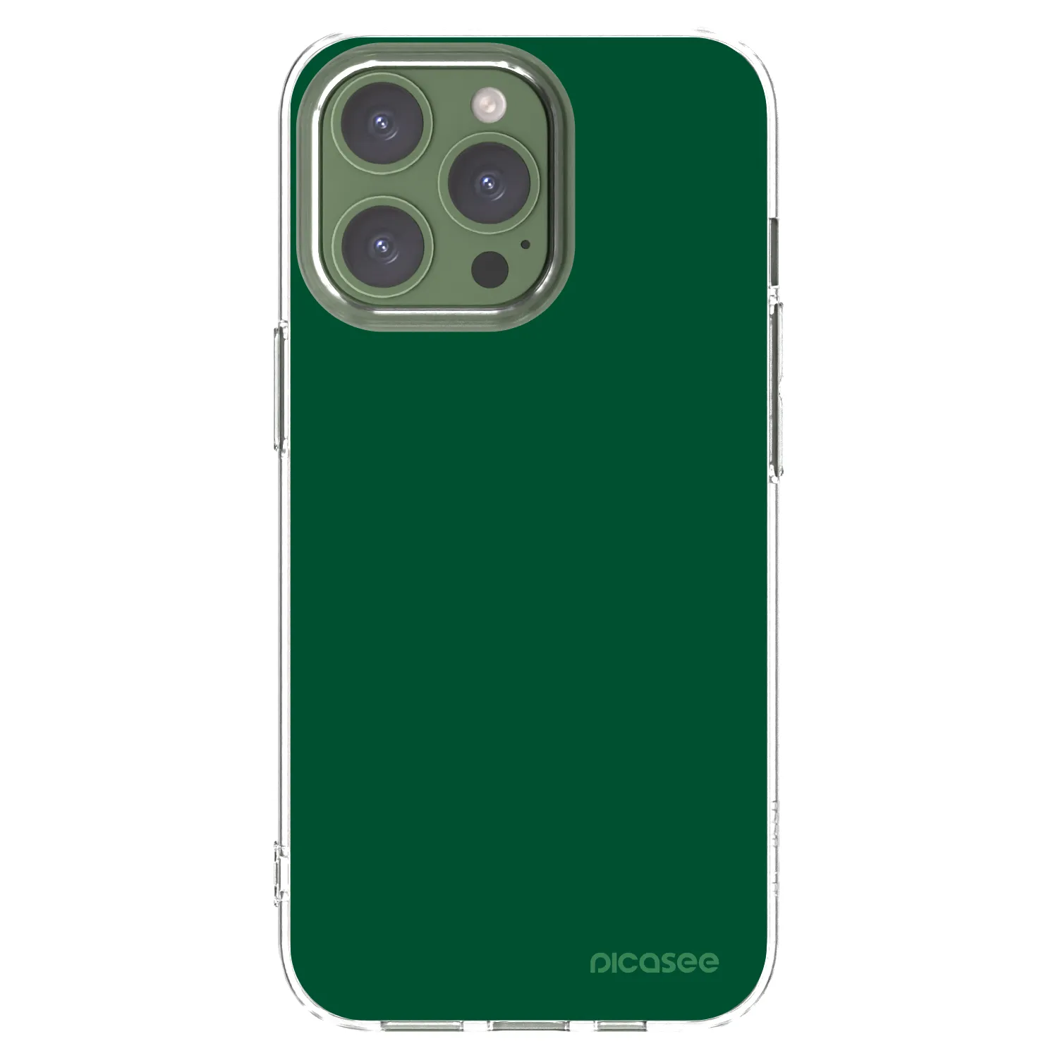 Picasee silikonowe przeźroczyste etui na Apple iPhone 13 Pro - Green Gleam