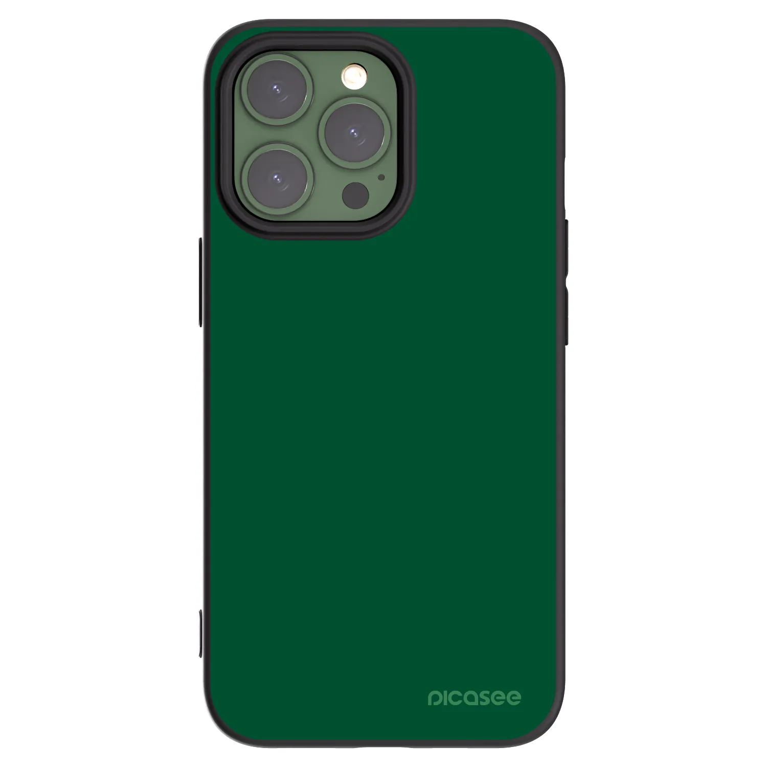 Picasee silikonowe czarne etui na Apple iPhone 13 Pro - Green Gleam