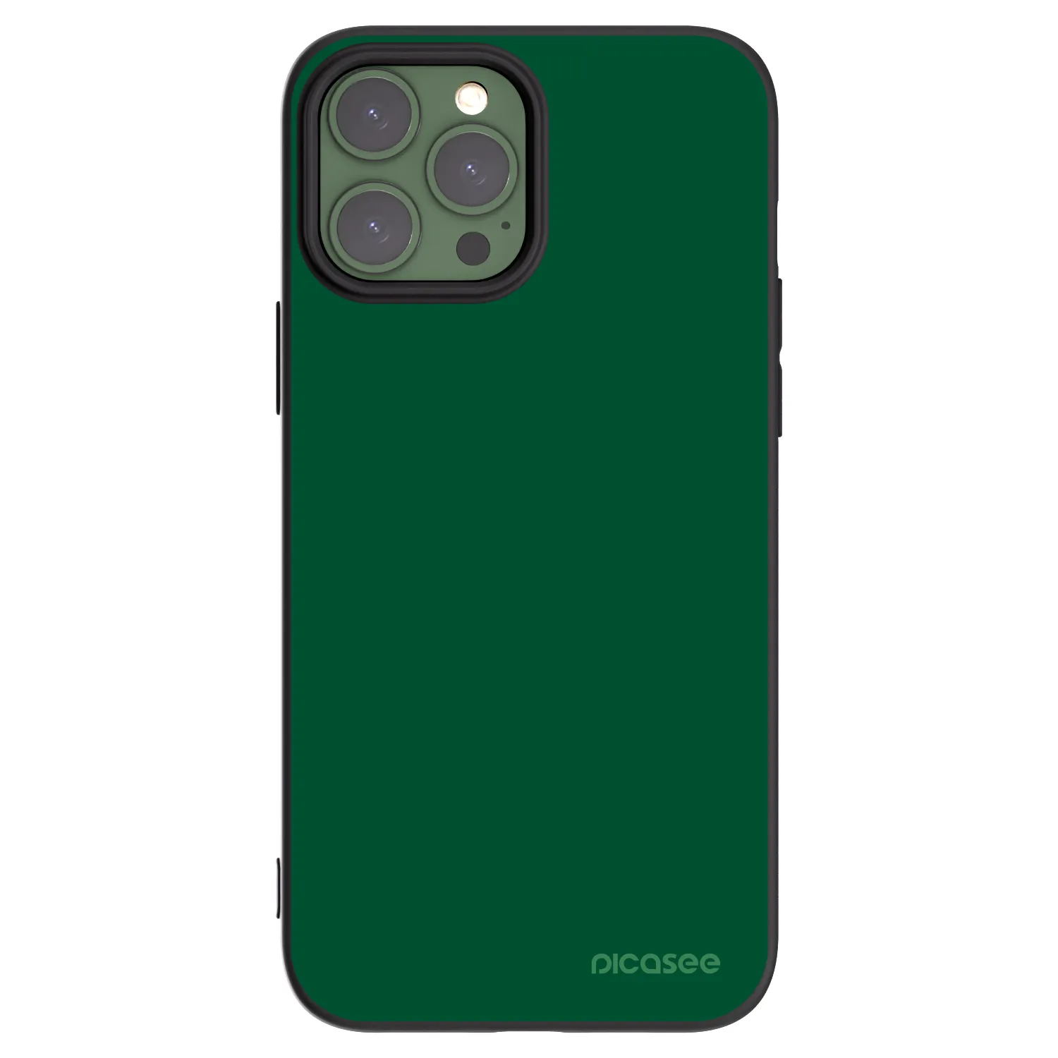 Picasee silikonowe czarne etui na Apple iPhone 13 Pro Max - Green Gleam