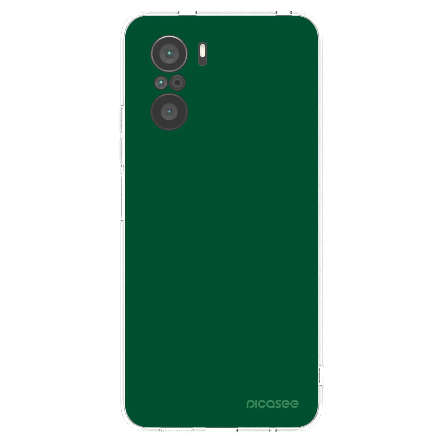 Picasee silikonowe przeźroczyste etui na Xiaomi Poco F3 - Green Gleam