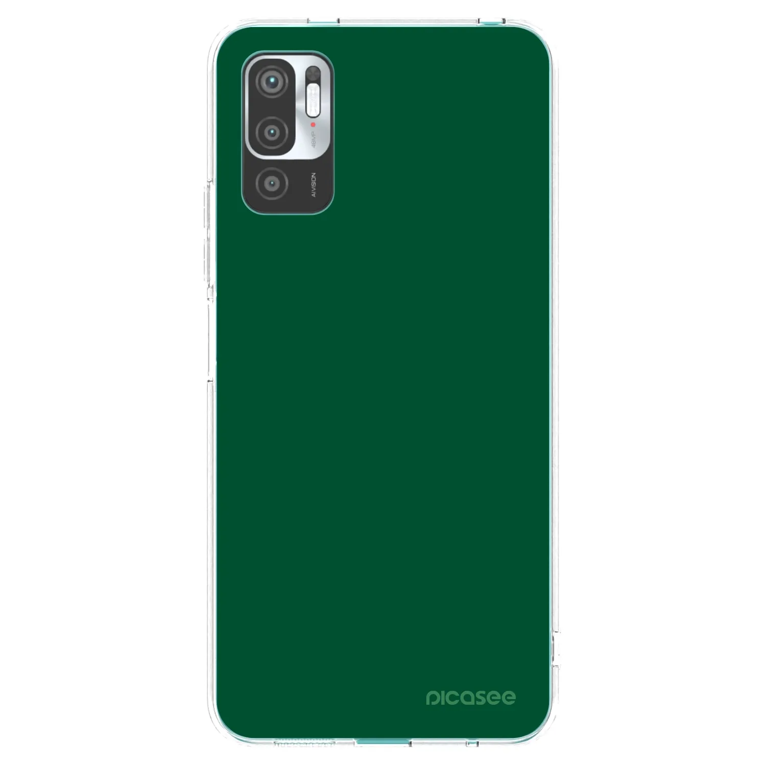 Picasee silikonowe przeźroczyste etui na Xiaomi Redmi Note 10 5G - Green Gleam