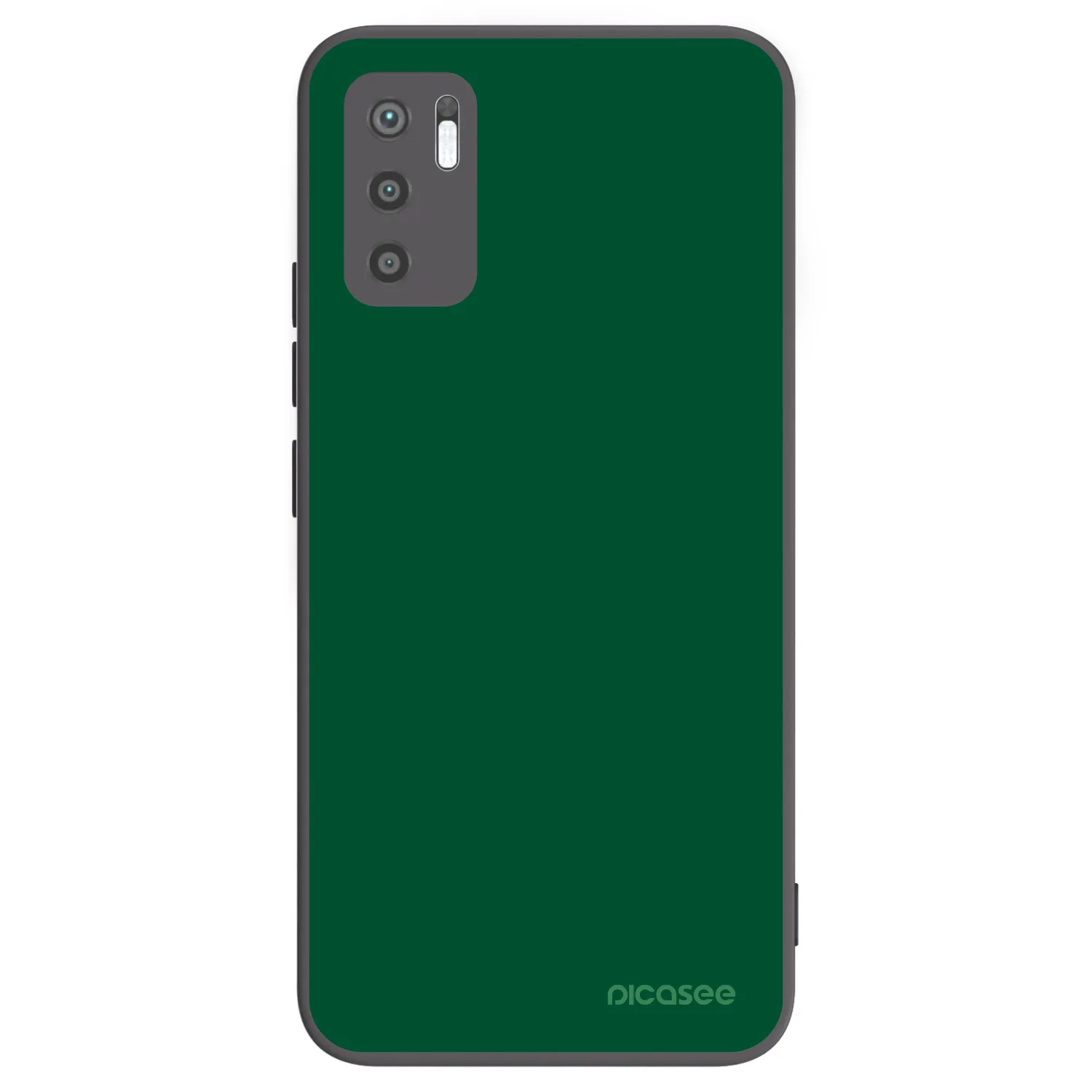 Picasee silikonowe czarne etui na Xiaomi Redmi Note 10 5G - Green Gleam