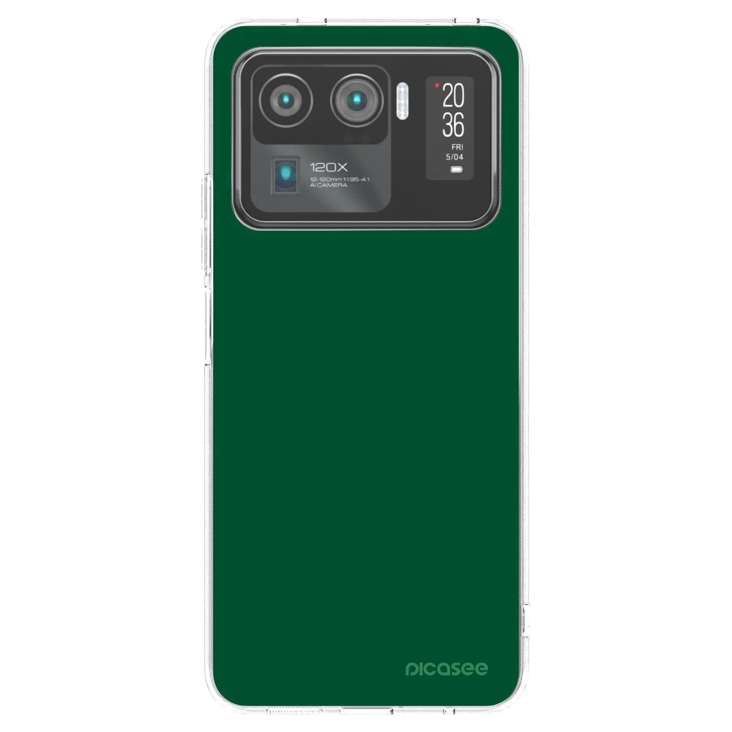 Picasee silikonowe przeźroczyste etui na Xiaomi Mi 11 Ultra - Green Gleam