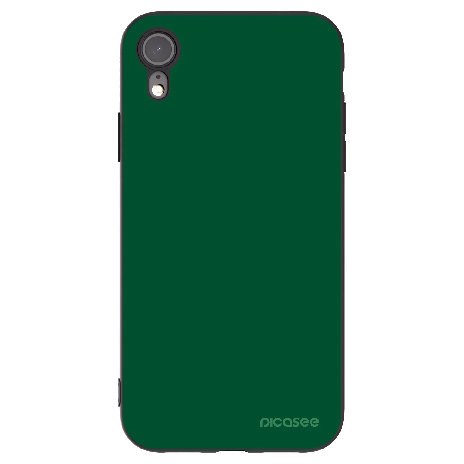 Picasee silikonowe czarne etui na Apple iPhone XR - Green Gleam