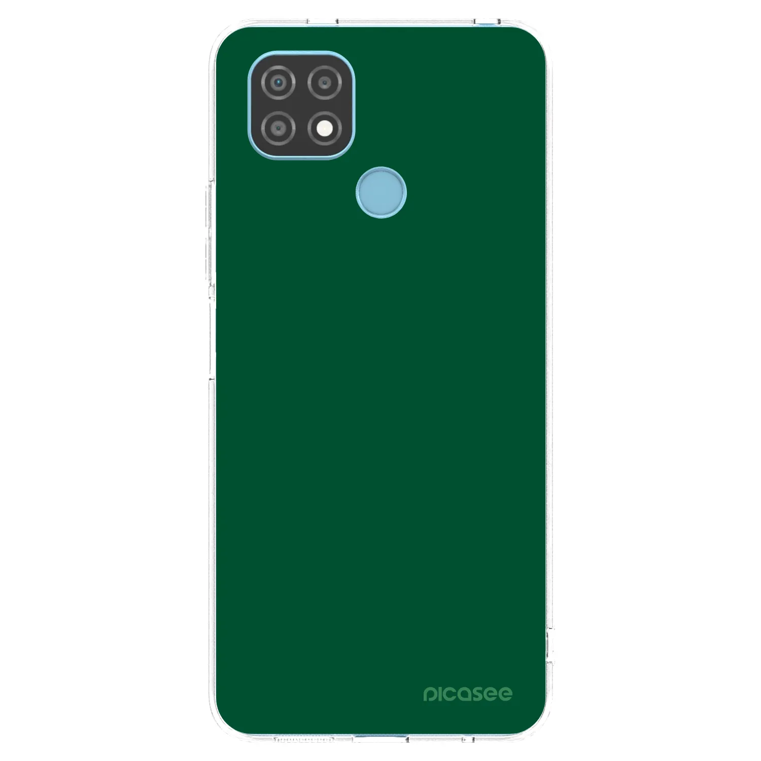 Picasee silikonowe przeźroczyste etui na Realme C21 - Green Gleam