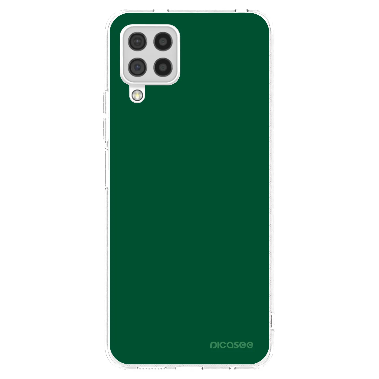 Picasee silikonowe przeźroczyste etui na Samsung Galaxy A22 A225F 4G - Green Gleam